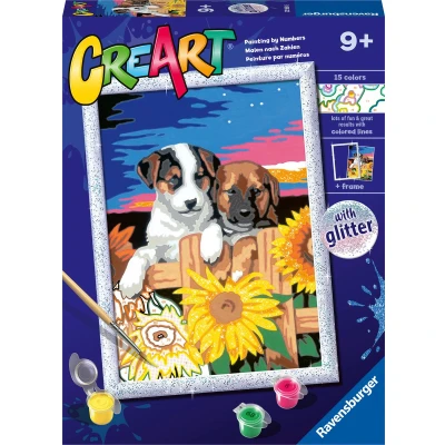 Afbeelding van Ravensburger CreArt Sunset paw fection Schilderen op nummer voor kinderen