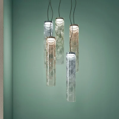 Afbeelding van Kundalini Jer 1 LED hanglamp, rookblauw