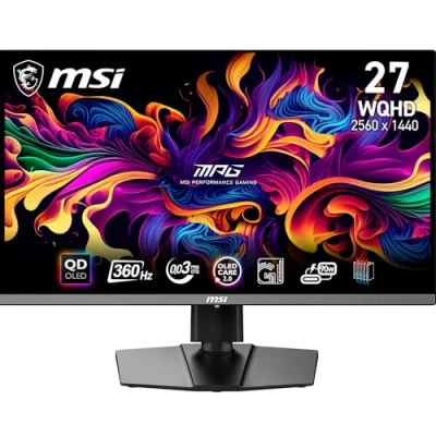 Afbeelding van MSI MPG 271QRX QD OLED QHD Gaming Monitor USB C 90w KVM 360hz 27 inch