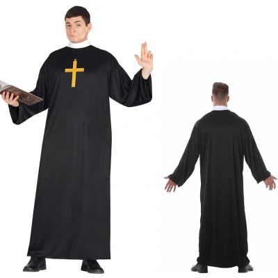 Afbeelding van Fiestas Guirca Volwassenkostuum Priester maat M (48 50)
