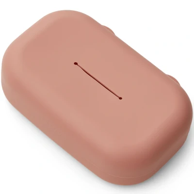 Afbeelding van Liewood siliconen hoes babydoekjes dark rose