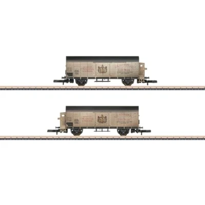 Afbeelding van Märklin 82553 Z set van 2 gesloten goederenwagons Kessler transport de DRG