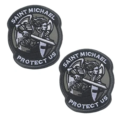 Afbeelding van Saint Michael Protect US Tactische patches met klittenbandsluiting voor rugzak, jas, vest, caps
