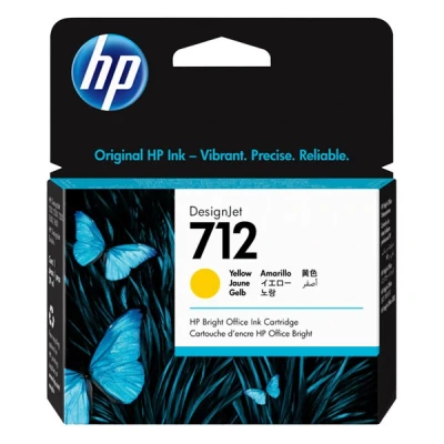 Image de Cartouche d&#039;encre DesignJet HP 712, jaune, 29 ml