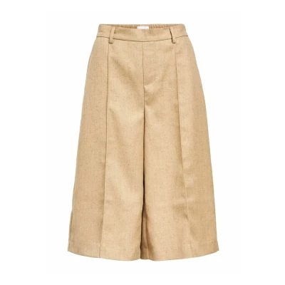 Afbeelding van Object Culottes WIDE Broek, Dames, Maat: 44, Tannin