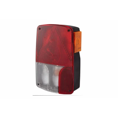 Afbeelding van HELLA 2VP 998 233 281 Achterlicht rechts Wit / Rood Zwart Met gloeilampen, voor aanhangwagen, stekker