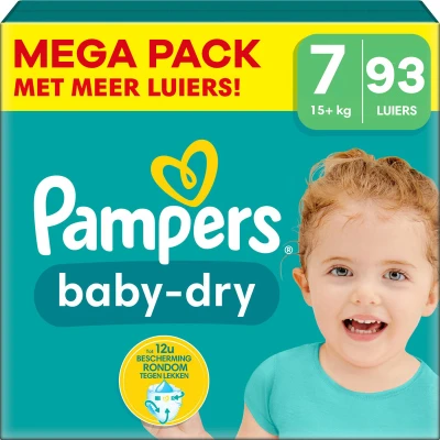 Afbeelding van Pampers Baby Dry Maat 7 Mega Pack 93 stuks 15+ KG