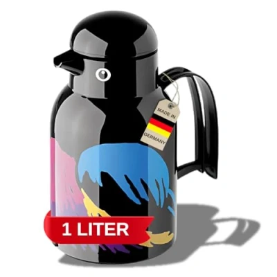 Afbeelding van Helios Thermo Bird thermoskan, kunststof, 1 l, zwart