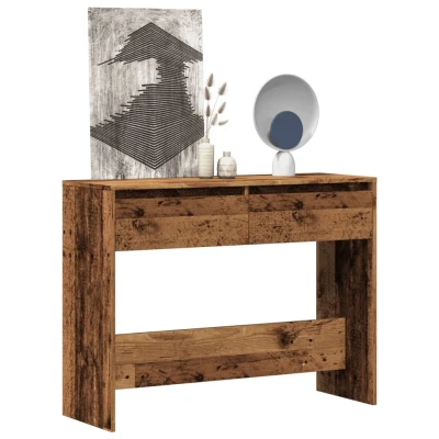 Afbeelding van vidaXL Wandtafel 100x35x76,5 cm bewerkt hout oud houtkleurig