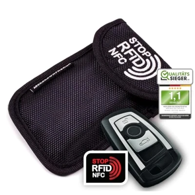 Afbeelding van MakakaOnTheRun Sleutelhoes voor autosleutels, Keyless Go met 2 RFID beschermvakken, alle auto&#039;s in de EU, Azië en Amerika, 1 stuks.