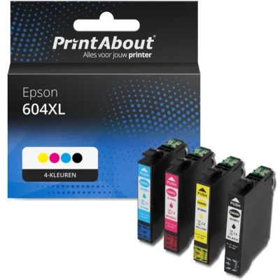 Afbeelding van Huismerk Epson 604XL (C13T10H94010) Inktcartridge 4 kleuren Voordeelbundel Hoge capaciteit