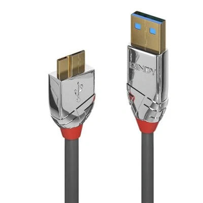 Image de Lindy CROMO Câble USB type A (M) pour Micro de B 3.0 3 m rond gris