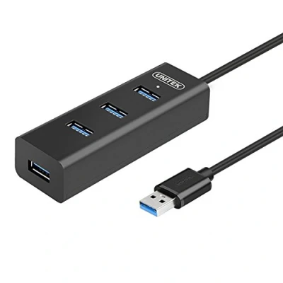 Afbeelding van Unitek Y 3089 (USB A, 4 Havens), Docking station + USB hub, Zwart