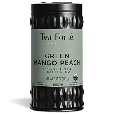 Afbeelding van TEA Fortè CILINDRO LATTA SFUSO 100 g Green Mango Peach Tè PESCA Bio