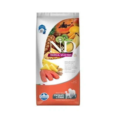 Afbeelding van Voordeelpakket: 2x10kg N&amp;D Dog Tropical Selection Adult Medium/Maxi met zalm droog hondenvoer