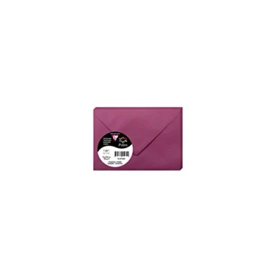 Afbeelding van Clairefontaine 5760C, verpakking met 20 enveloppen, formaat 7,5 x 10 cm, 120 g/m², kleur: framboos, uitnodiging voor evenementen en overeenkomst, Pollen serie, glad papier van hoge kwaliteit