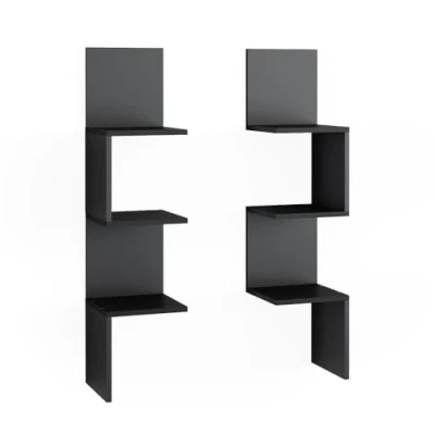 Afbeelding van Vicco Paolo Hoekplank 28 x 116.4 cm Set van 2 Zwart