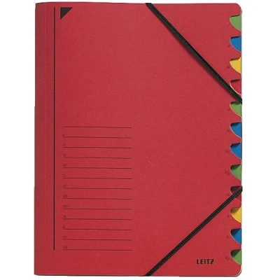Image de Classeur trieur, format a4, 12 compartiments rouge leitz 39120025