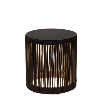 Afbeelding van Lucide PINGI Oplaadbare Vloerlamp Binnen/Buiten Accu/Batterij Ø 33,5 cm LED 3 StepDim 1x3W 3000K IP44 Zwart