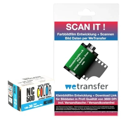 Afbeelding van Wolfen Color Classic NC500 36 filmrol, opnames incl. ontwikkeling
