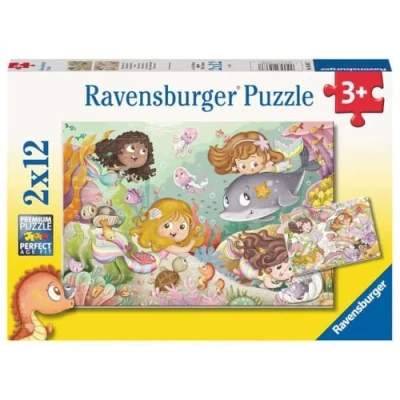 Afbeelding van Ravensburger Puzzel Kleine Feeen en Zeemeerminnen 2x12 stuks