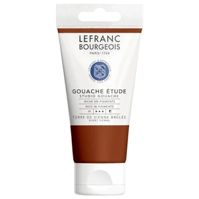 Afbeelding van Lefranc Bourgeois Gouache Etude Tube 80 ml verbrande Sienna