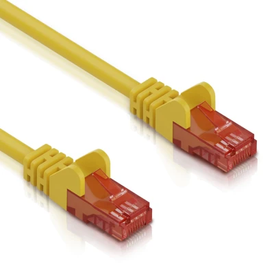 Afbeelding van Cat 6 U/UTP Netwerkkabel Patchkabel Internetkabel 10 Gbps 5 meter Geel Allteq