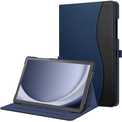 Afbeelding van Fintie Samsung Galaxy Tab A9 Plus 11 inch 2023 hoes, multi hoek beschermhoes met documentenvak en automatische slaap /waakfunctie voor tablet A9+ SM X210/X216/X218, blauw