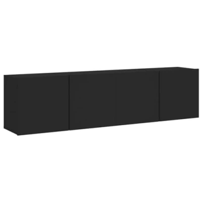 Afbeelding van Tv meubels 2 st wandgemonteerd 80x30x41 cm zwart