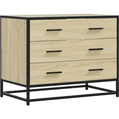 Afbeelding van vidaXL Ladekast 70x41x56 cm bewerkt hout sonoma eikenkleurig