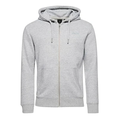 Afbeelding van Superdry Essential LOGO ZIP Sweater met rits, Heren, Maat: Small, Grau
