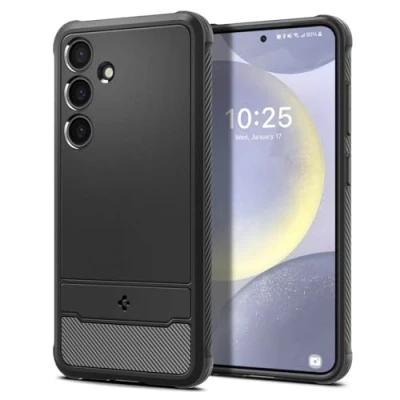Afbeelding van Spigen Rugged Armor Hoesje voor de Samsung Galaxy S24 Plus Back Cover met Air Cushion Zwart