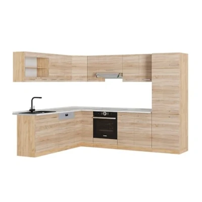 Afbeelding van Vicco Hoekkeuken R Line, Sonoma/Goudkraft eik, 227 x 287 cm , WB Marmer