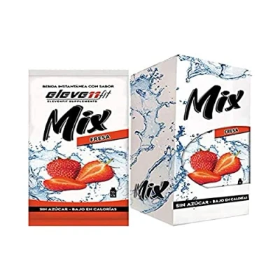 Afbeelding van Eleven Fit Doos met 12 stuks mix van aardbeiensmaak, zonder suiker, 100 g