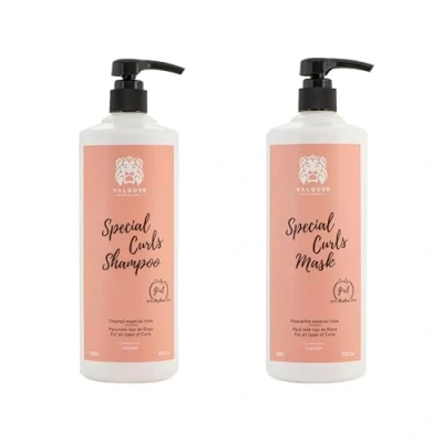 Afbeelding van Valquer Curly Method Pack Shampoo + masker, 1000 ml, voor krullend haar, geen sulfaten, zout