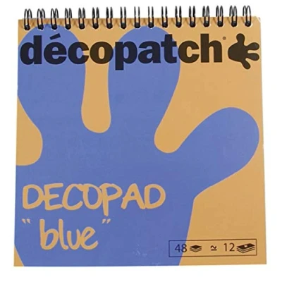Image de Décopatch Bloc color Decopad 48 feuilles 15x15cm Bleu