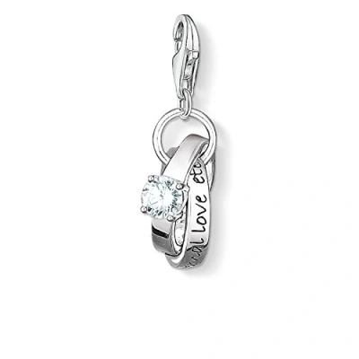 Afbeelding van Thomas Sabo Dameshanger hanger sterling zilver glas met karabijnsluiting 0673 051 14, Glas, Zirkonia