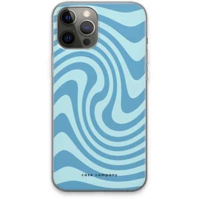 Afbeelding van Case Company® hoesje geschikt voor iPhone 13 Pro Max Swirl Blauw Soft Cover Telefoonhoesje Bescherming aan alle Kanten en Schermrand