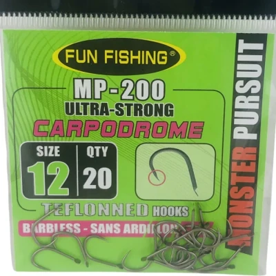 Afbeelding van Fun Fishing MP 200 Ultra Strong Carpodrome Zonder Weerhaak (20 pcs) Maat : 12