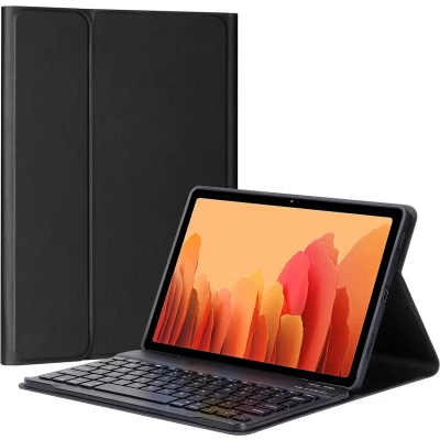 Afbeelding van Accezz QWERTY Bluetooth Keyboard Bookcase Geschikt voor de Samsung Galaxy Tab A7 Zwart
