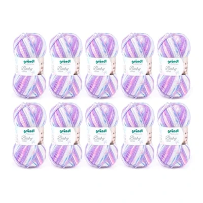 Afbeelding van 3457 07 Baby Color 10x50 gram lila multicolor
