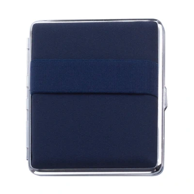 Afbeelding van Mevsim Store® Sigarettendoosje Donkerblauw 20 Sigaretten Met Elastiek voor Aansteker