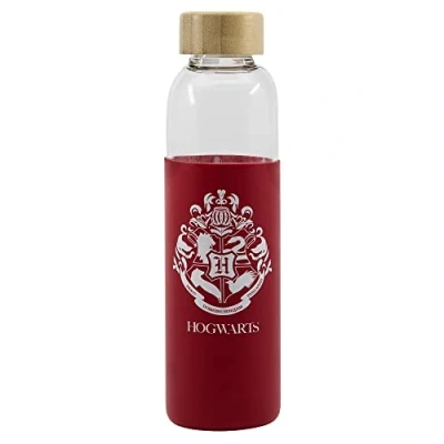 Afbeelding van GLASS BOTTLE WITH SILICONE COVER 585 ML HARRY POTTER