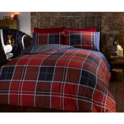 Afbeelding van Rapport Argyle Dekbedovertrekset voor tweepersoonsbed, rood, eenpersoonsbed