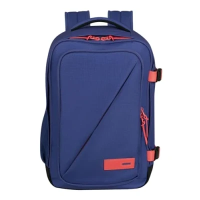 Image de American Tourister Take2Cabin sac de cabine Ryanair 40 x 25 20 cm, 24 L, 0,50 kg, bagage à main, dos d&#039;avion S, sous siège, violet/rose (violet crépuscule/corail au coucher du soleil)