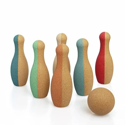 Afbeelding van Bowlingset van kurk, 7 delig, vanaf 18 maanden