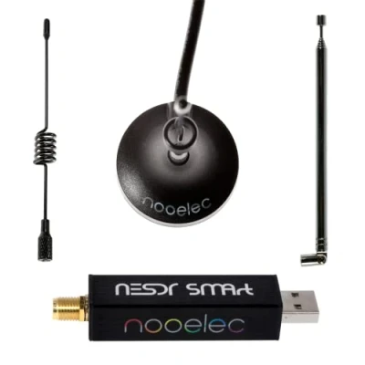 Afbeelding van Nooelec RTL SDR v5 Groep Radio gedefinieerd door software NESDR SMArt HF/VHF/UHF (100 kHz 1,75 GHz). RTLSDR Premium met 0,5 PPM TCXO, SMA, aluminium behuizing, 3 antennes. gebaseerd op