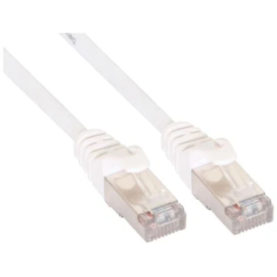 Image de InLine Cordon de raccordement RJ 45 (M) pour 1 m SFTP CAT 5e moulé blanc