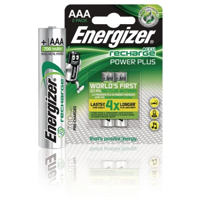 Afbeelding van Energizer En Pwrpl700B2 Oplaadbare Nimh Batterij Aaa 1.2 V Power Plus 700 Mah 2 Blister