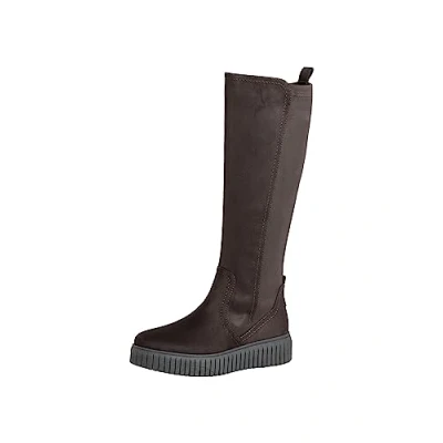Afbeelding van Jana Laarzen met sleehak, Dames, Maat: 38, Asphalt Textiel